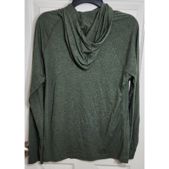 Zella Hooded Long Sleeve Shirt Women's Small Olive Green Stretch Lightweight EUC - Picture 2 of 9